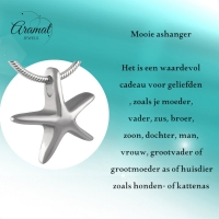 Zilverkleurige Ashanger Zeester &acirc;&euro;&ldquo; Staal Gedenksieraad Zonder Ketting - Unisex