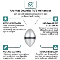 Stalen Ashanger Love Forever &acirc;&euro;&ldquo; Zilverkleurig & Zwart Gedenksieraad - Unisex