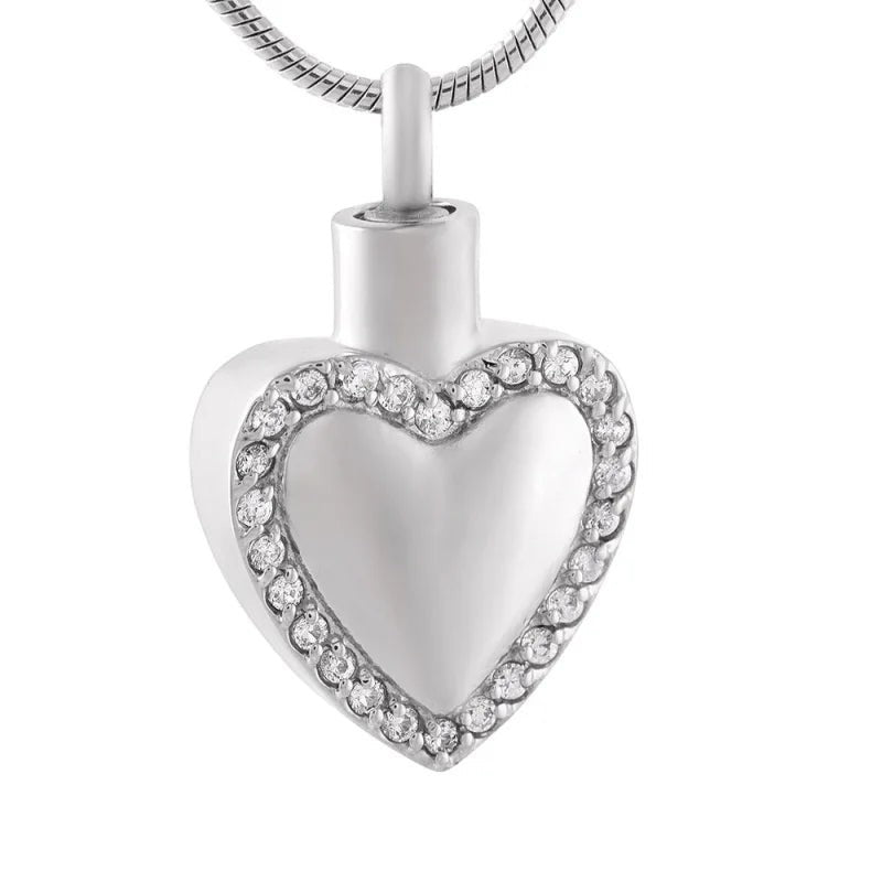 Stalen Ashanger Hart &acirc;&euro;&ldquo; Gedenkhanger Zilverkleurig Zonder Ketting - Unisex