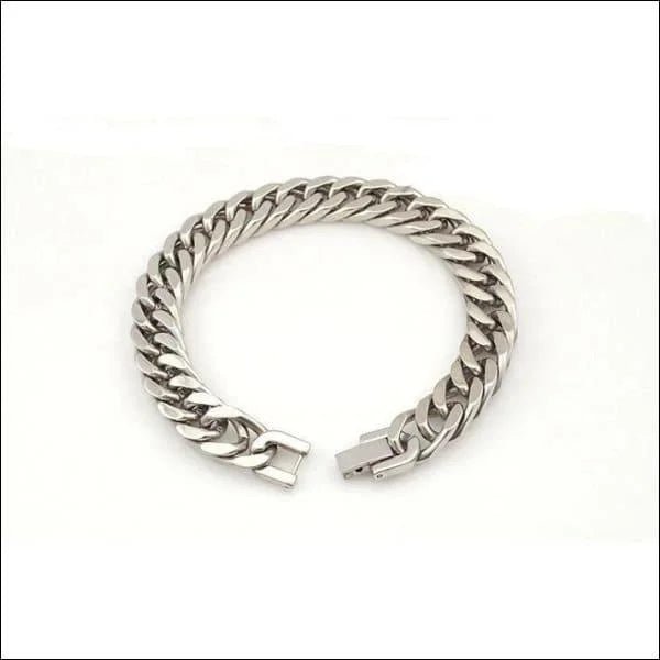Trendy Stalen Zilverkleurige Gourmet armband