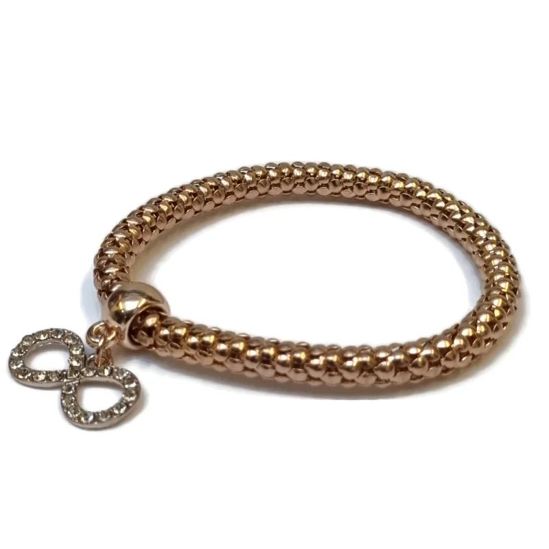 Stalen Armband Popcorn Infinity Ros&Atilde;&copy;kleur