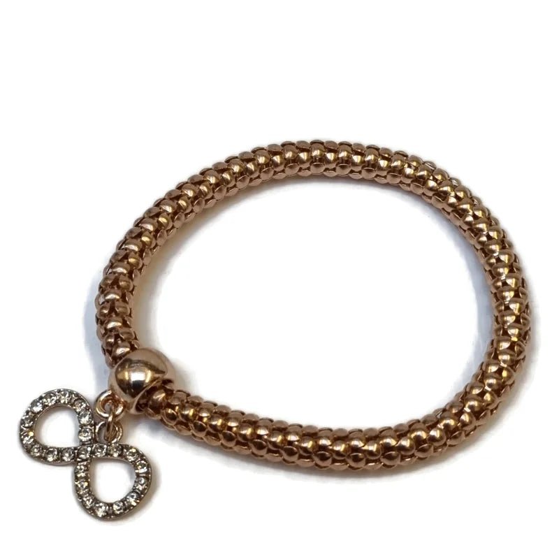Stalen Armband Popcorn Infinity Ros&Atilde;&copy;kleur