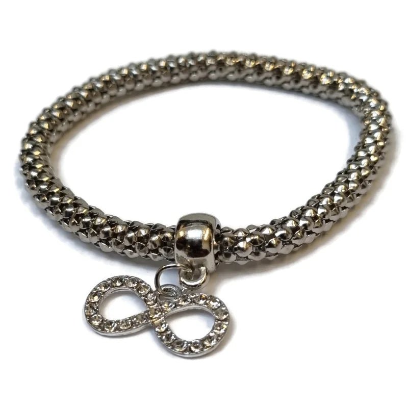 Stalen Armband met Popcorn Infinity Hanger