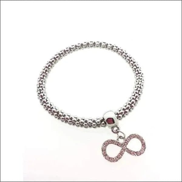 Stalen Armband met Popcorn Infinity Hanger