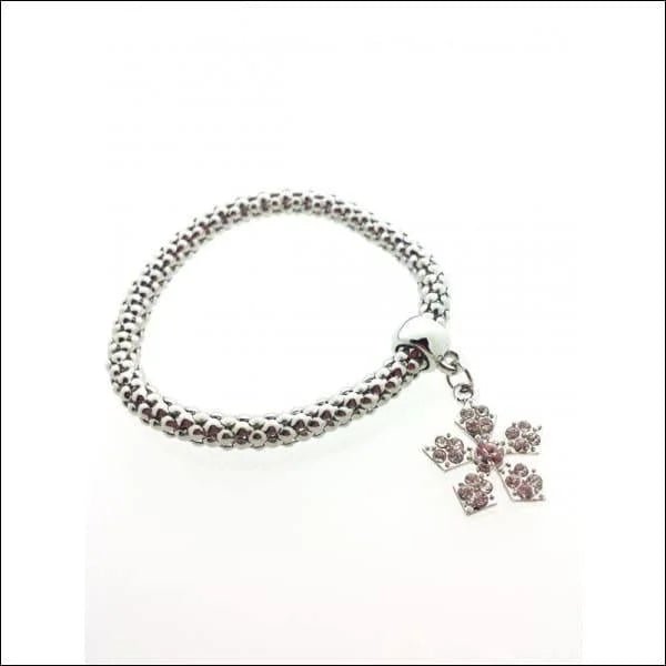 Stalen Armband Popcorn Bloem - Dames
