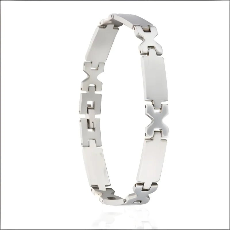 Zilverkleurige Armband met Kruizen