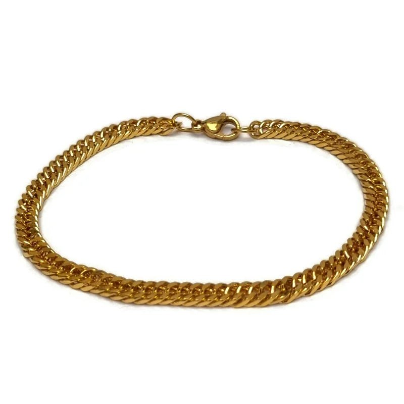 Goudekleurige Trendy Stalen Armband - Heren