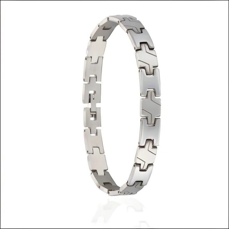 Stoere Stalen Armband Zilver 21cm