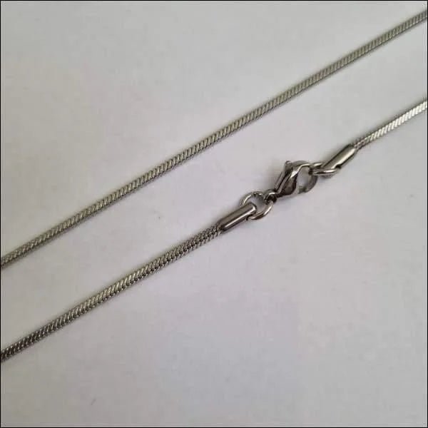 RVS Vierkante Slangenketting Zilverkleurig &acirc;&euro;&ldquo; Box Chain Staal Unisex - 1,5 mm / 50