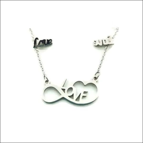 Sieradenset Infinity Teken Oorbellen en Ketting -