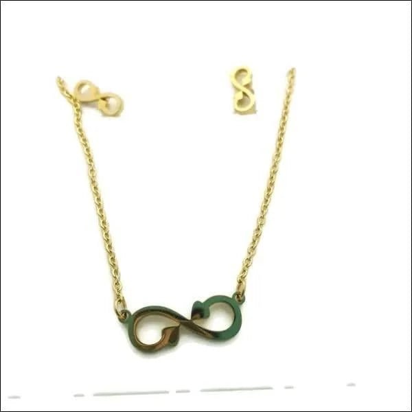 Goudkleurige Infinity Oorbellen & Hanger oneindig