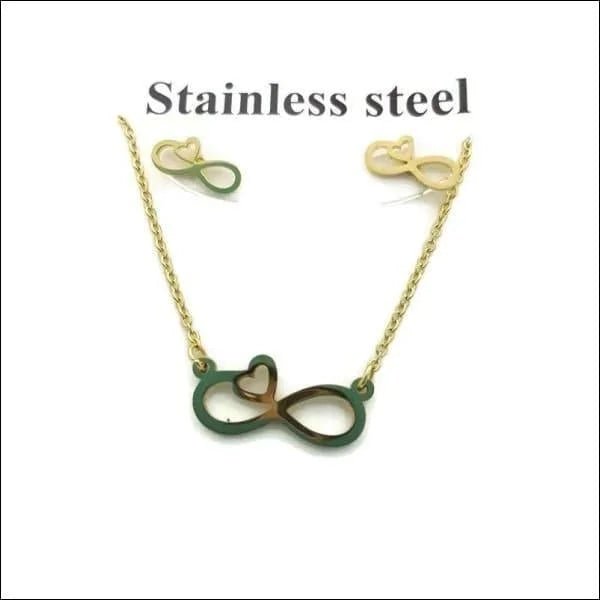 Infinity Ketting en Oorbellen Set