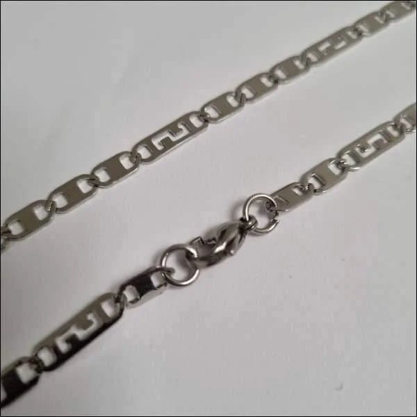 Trendy Dunne Open Schakel Ketting Staal &acirc;&euro;&ldquo; Zilverkleurig Fijne Ketting RVS - Unise