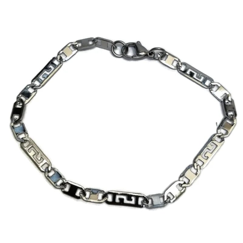 Roestvrijstalen Platte Armband met Open Schakel - Unisex