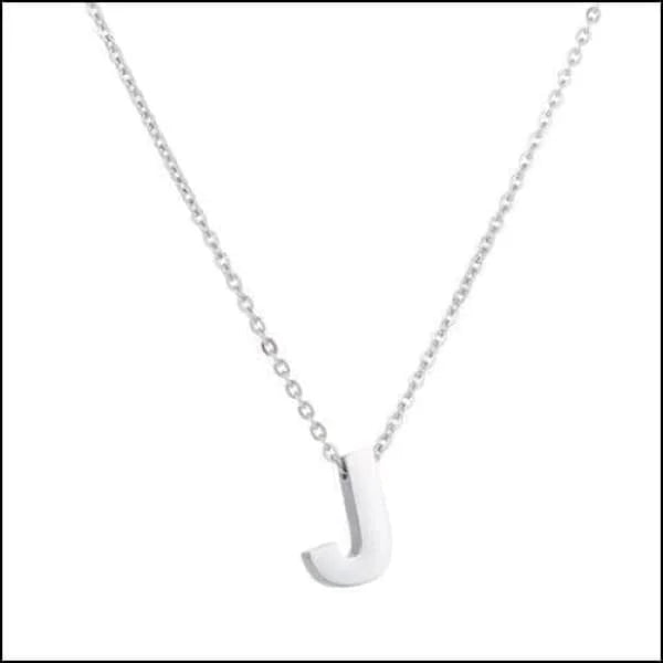 Stalen Initiaal Letterketting Vrouw &acirc;&euro;&ldquo; 45cm Zilverkleurig Gepersonaliseerd - A - D