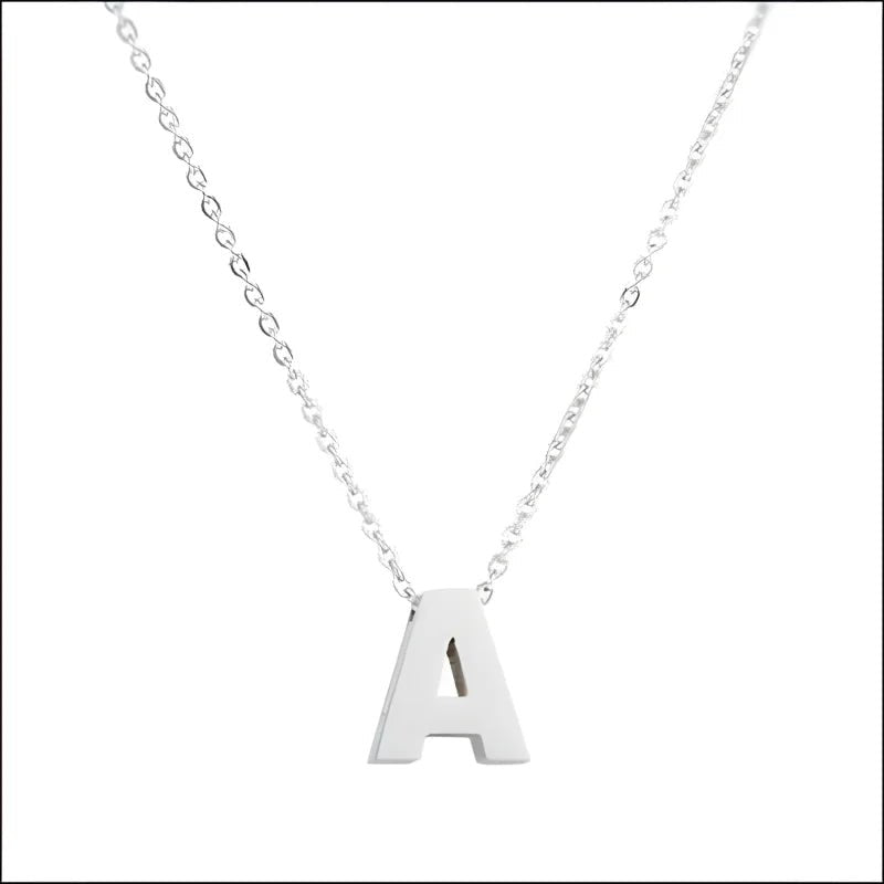 Stalen Initiaal Letterketting Vrouw &acirc;&euro;&ldquo; 45cm Zilverkleurig Gepersonaliseerd - K - D