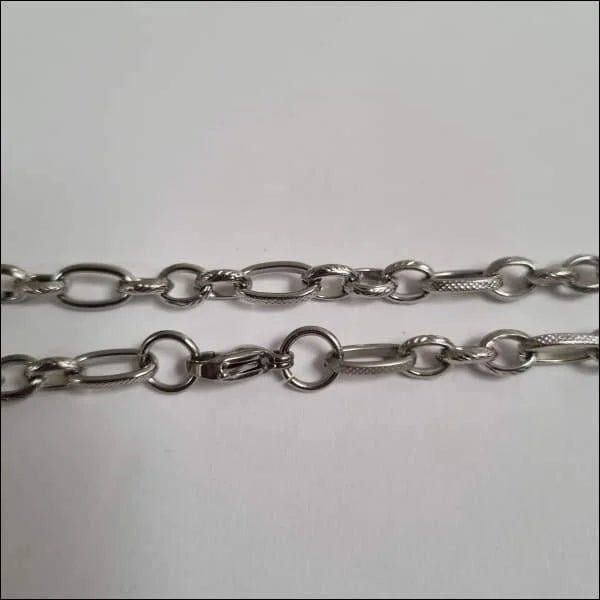 Stalen Fantasie Schakel Ketting Zilverkleurig &acirc;&euro;&ldquo; Unieke Schakelketting RVS - Unise