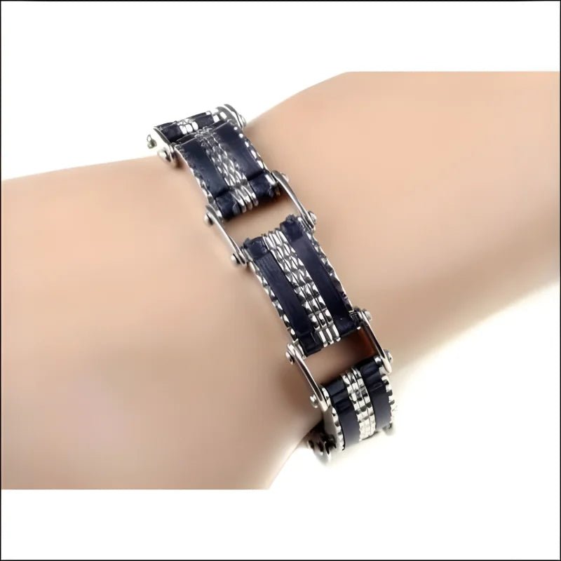 Rvs Armband met Siliconen - 20cm Lang - Unisex