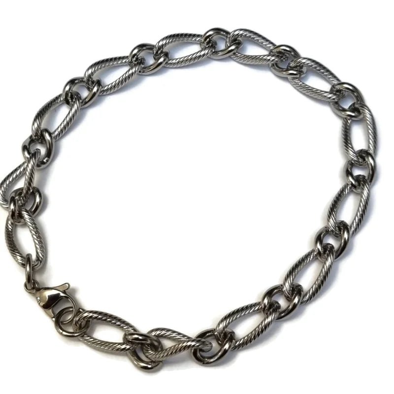 Stalen Fantasie Schakel Armband - Unisex