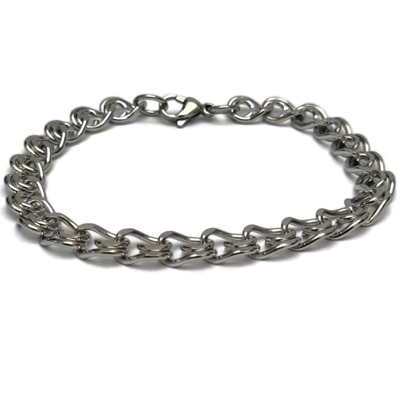 Stalen Twist Armband Fantasie Schakel - Unisex