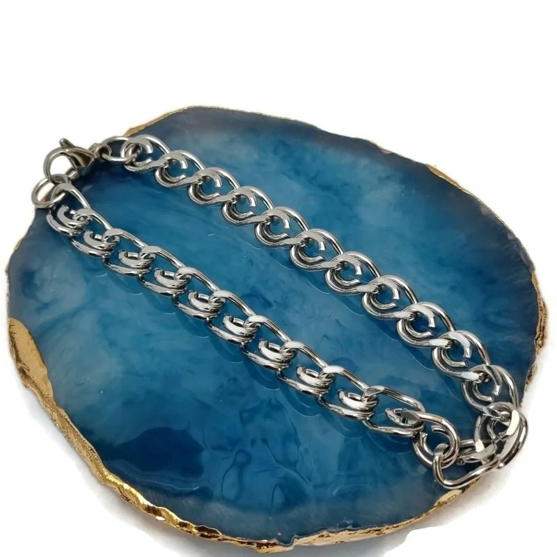 Stalen Twist Armband Fantasie Schakel - Unisex