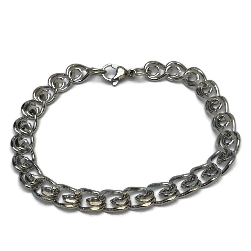 Stalen Twist Armband Fantasie Schakel - Unisex