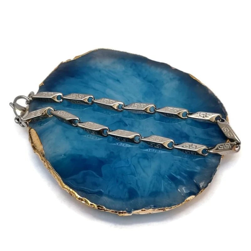 Robuuste Rvs Armband met Versace Motief - Unisex