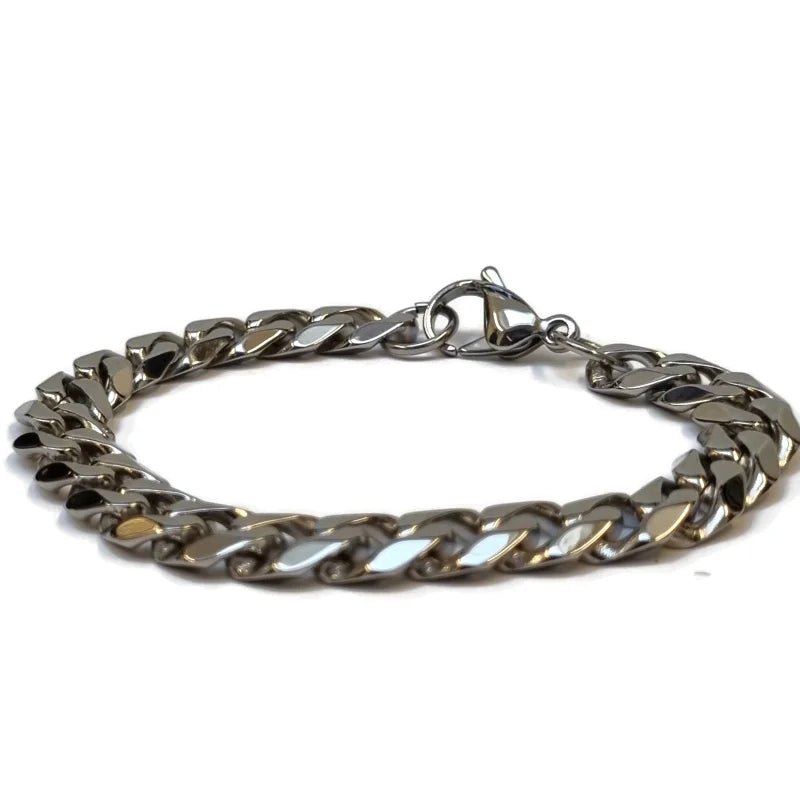 RVS gourmet armband Curb Cuban - Unisex