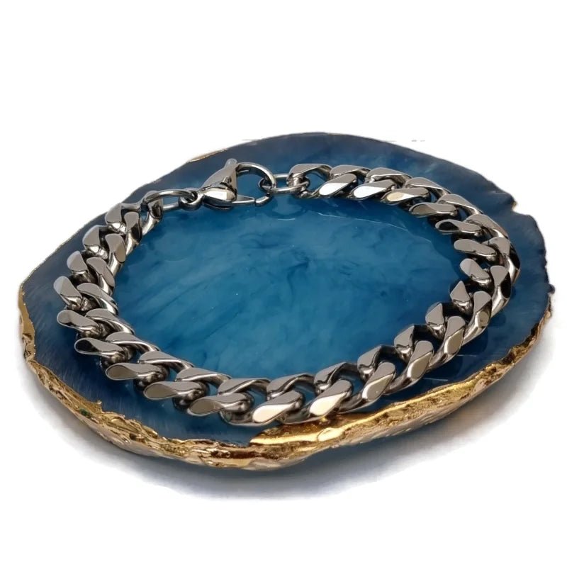 RVS Curb Cuban Schakel Armband man - Unisex