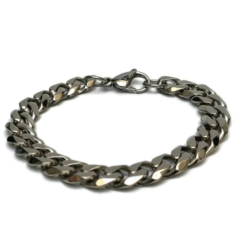 RVS Curb Cuban Schakel Armband man - Unisex