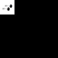 Zwarte Kristal Oorbellen RVS - 3mm -