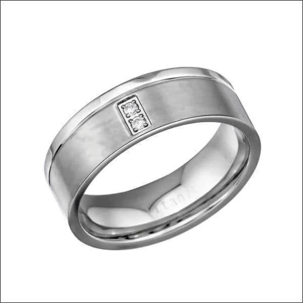 Elegante Titanium Ring met Zirkonia -