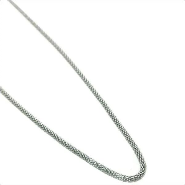 Moderne Zilverkleurige Mesh Ketting RVS &acirc;&euro;&ldquo; Stalen Schakelketting Dames - 50cm / 2.