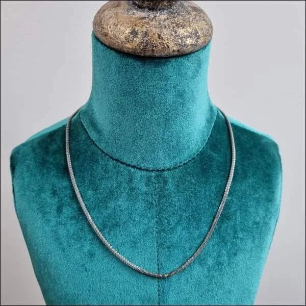 Moderne Zilverkleurige Mesh Ketting RVS &acirc;&euro;&ldquo; Stalen Schakelketting Dames - 50cm / 2.