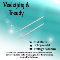 Platte Slangenketting Zilverkleurig Staal &acirc;&euro;&ldquo; Elegante Snake Chain RVS - 1.6mm / 55