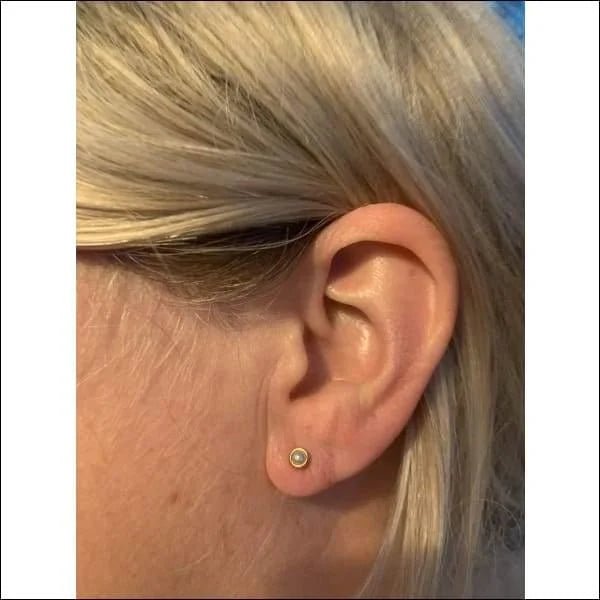 Goudkleurige Parel Oorbellen -
