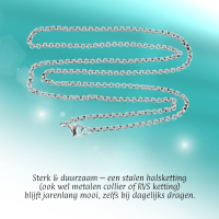RVS Rolo Ketting Zilverkleurig &acirc;&euro;&ldquo; Ronde Schakelketting Staal Unisex - 45cm / 2.5mm