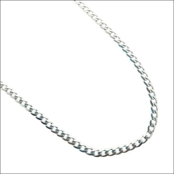 Zilverkleurige Gourmet Ketting Staal &acirc;&euro;&ldquo; 60cm 4mm Schakelketting RVS - Unisex