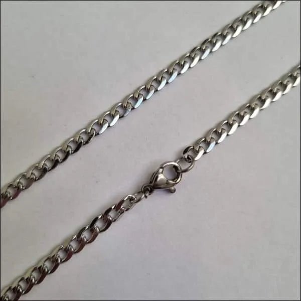 Zilverkleurige Gourmet Ketting Staal &acirc;&euro;&ldquo; 60cm 4mm Schakelketting RVS - Unisex