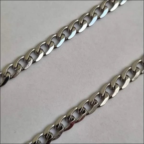 Zilverkleurige Gourmet Ketting Staal &acirc;&euro;&ldquo; 60cm 4mm Schakelketting RVS - Unisex