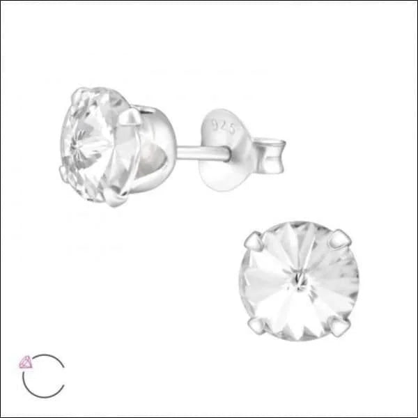 Prachtige Kristallen Oorbellen van 925 Sterling Zilver -