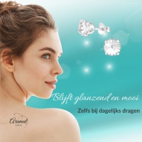 Prachtige Kristallen Oorbellen van 925 Sterling Zilver -