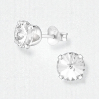 Prachtige Kristallen Oorbellen van 925 Sterling Zilver -
