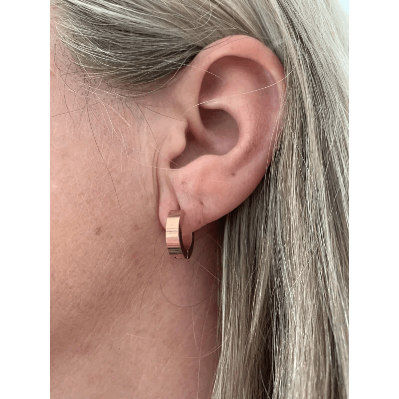Stalen Ros&Atilde;&copy; Oorringen  - 13mm -