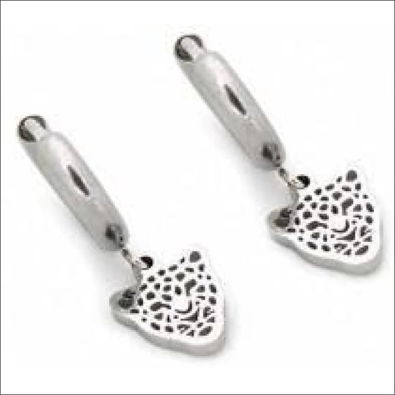 Stalen Oorringen met Leopard Bedel 10mm - Trendy Oorbellen -