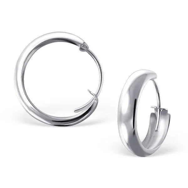 Zilveren Geometrische Huggies -