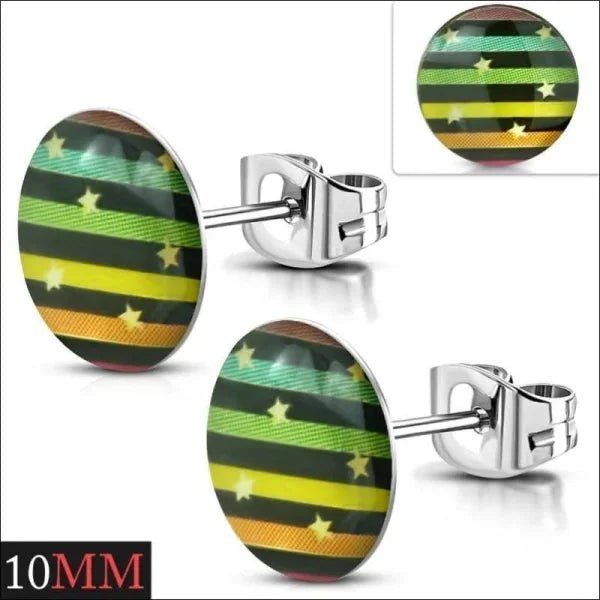 RVS Logo Oorknoppen Diverse Modellen 8mm - Stoere Oorstekers - 7mm / 100% sexy -
