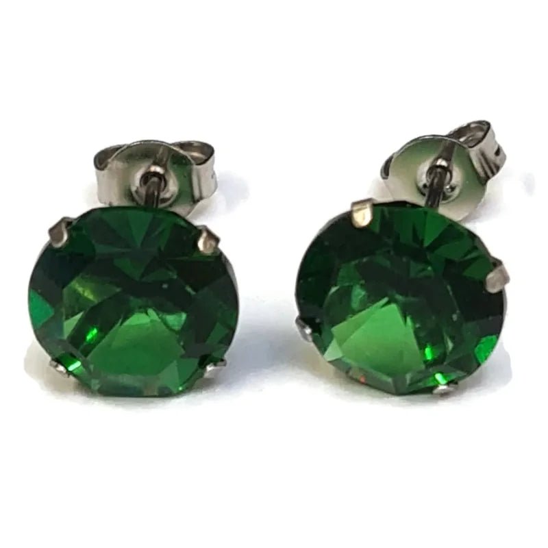 Stijlvolle Groene Zirkonia Oorbellen -