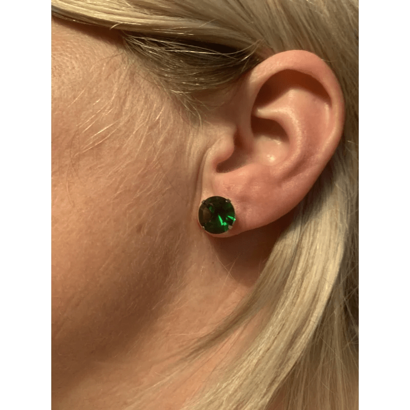Stijlvolle Groene Zirkonia Oorbellen -