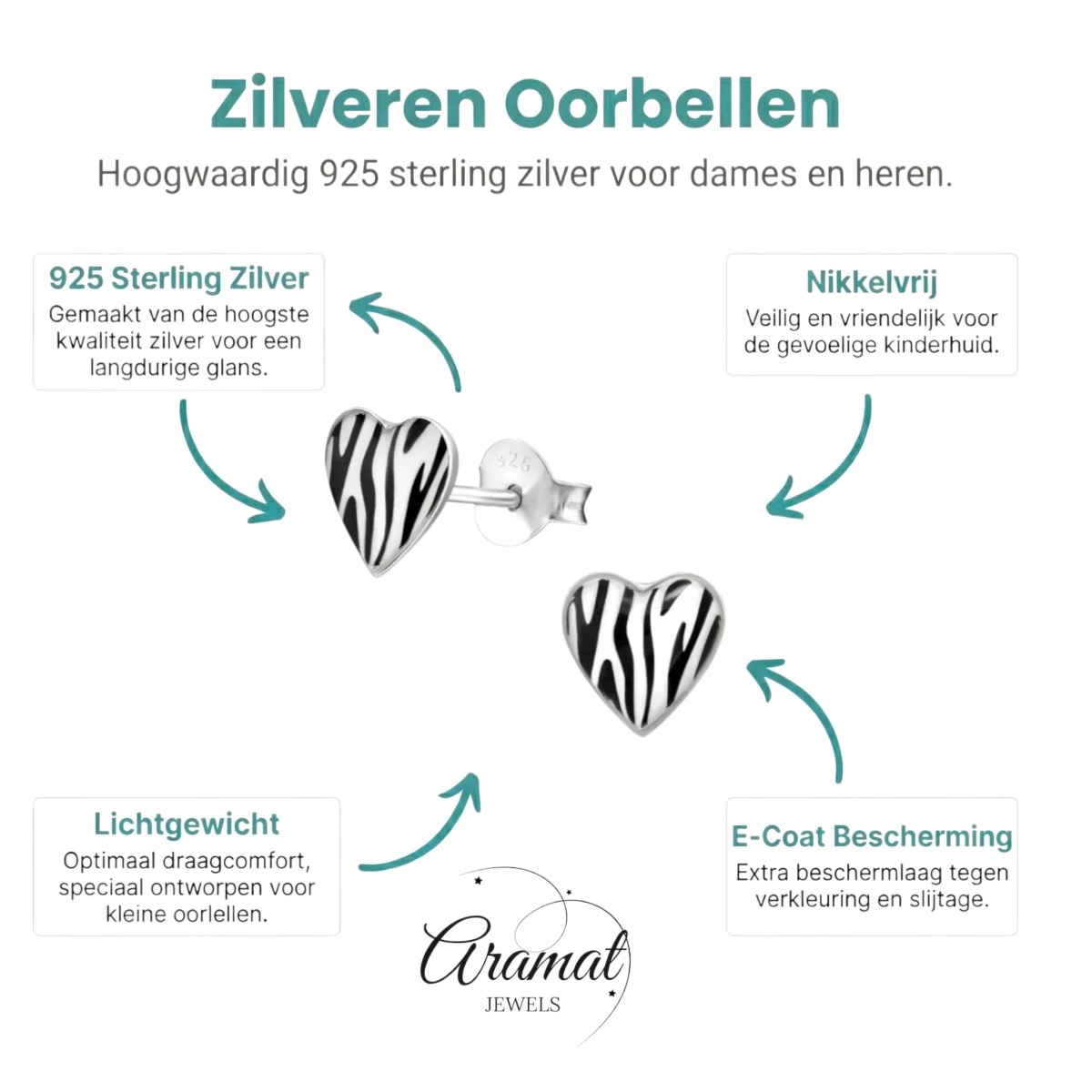 Stijlvolle Zwart Wit Oorbellen - Heren